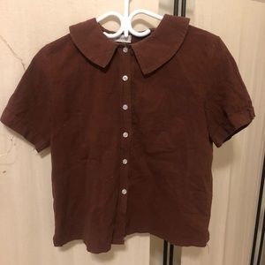 ❤️SHORT SLEEVE BUTTON UP TOP❤️